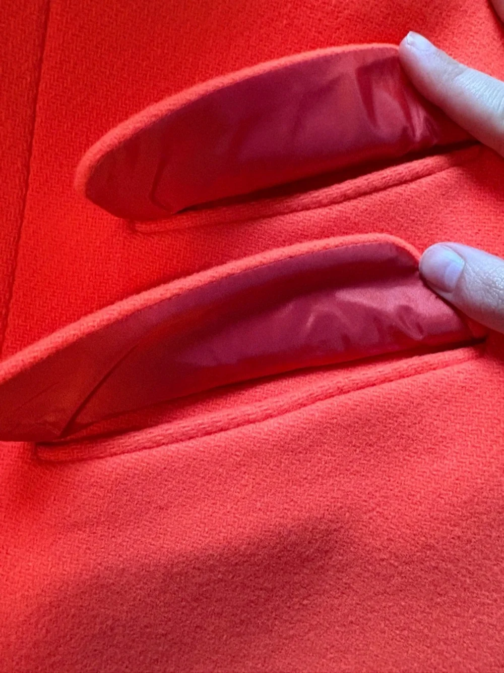 J. Crew Orange Italian Stadium Cloth Nello Gori 10 - Picture 3 of 6